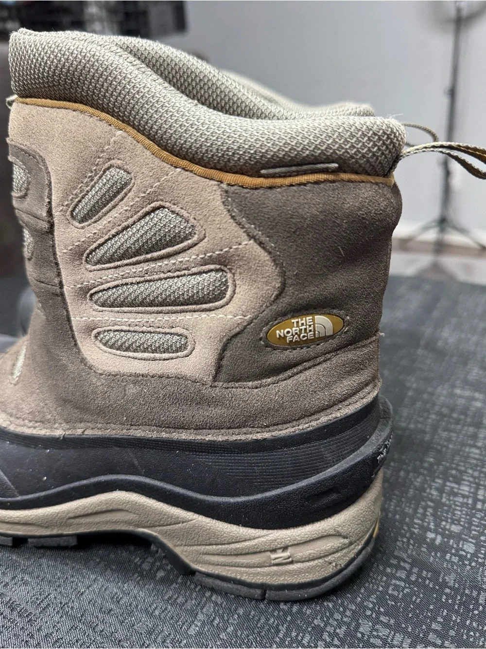 The North Face Kids Waterproof Snow Boots in Black and Tan
